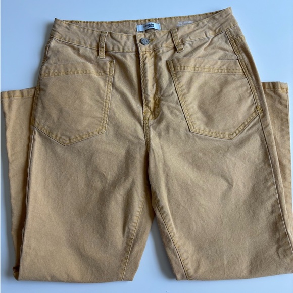 Kensie Jeans The Savannah High Rise Flare‎ Crop Yellow Size 6/28 - Picture 1 of 7